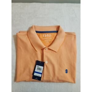 Izod NWT Advantage Performance Polo Shirt Mens XLT XL Tall Orange Short Sleeve